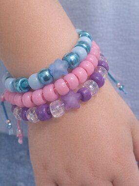 Set of 3 Handmade Acrylic Bracelet